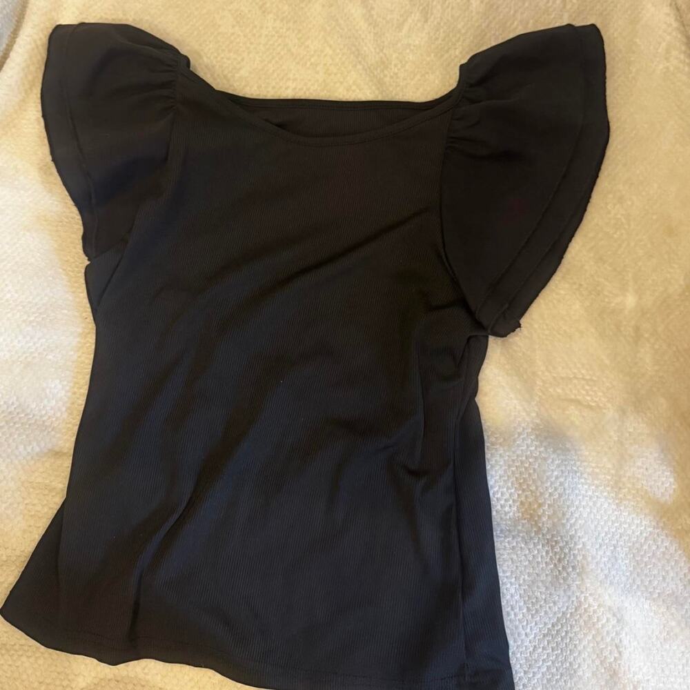 Black off the shoulder blouse